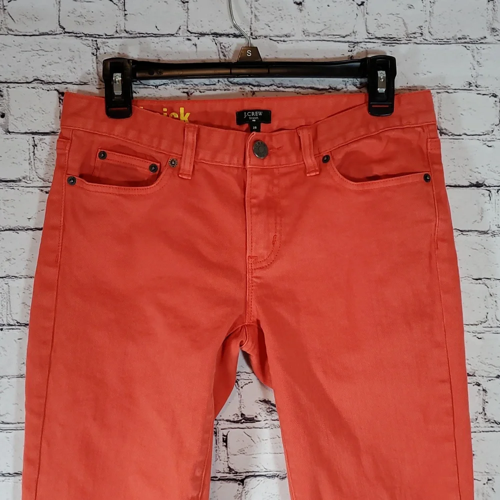 J. Crew Coral Toothpick Skinny Jeans Size 28
